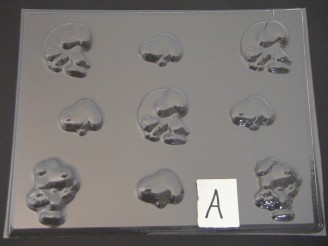 407sp Beagle Dog Bite Size Pieces Chocolate Candy Mold FACTORY SECOND